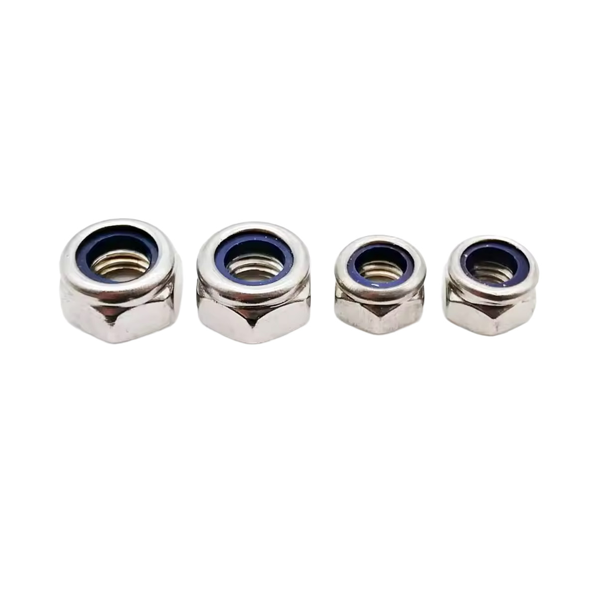 50x écrou hexagonal autofreiné acier inoxydable 304 DIN985 M3 – Image 2