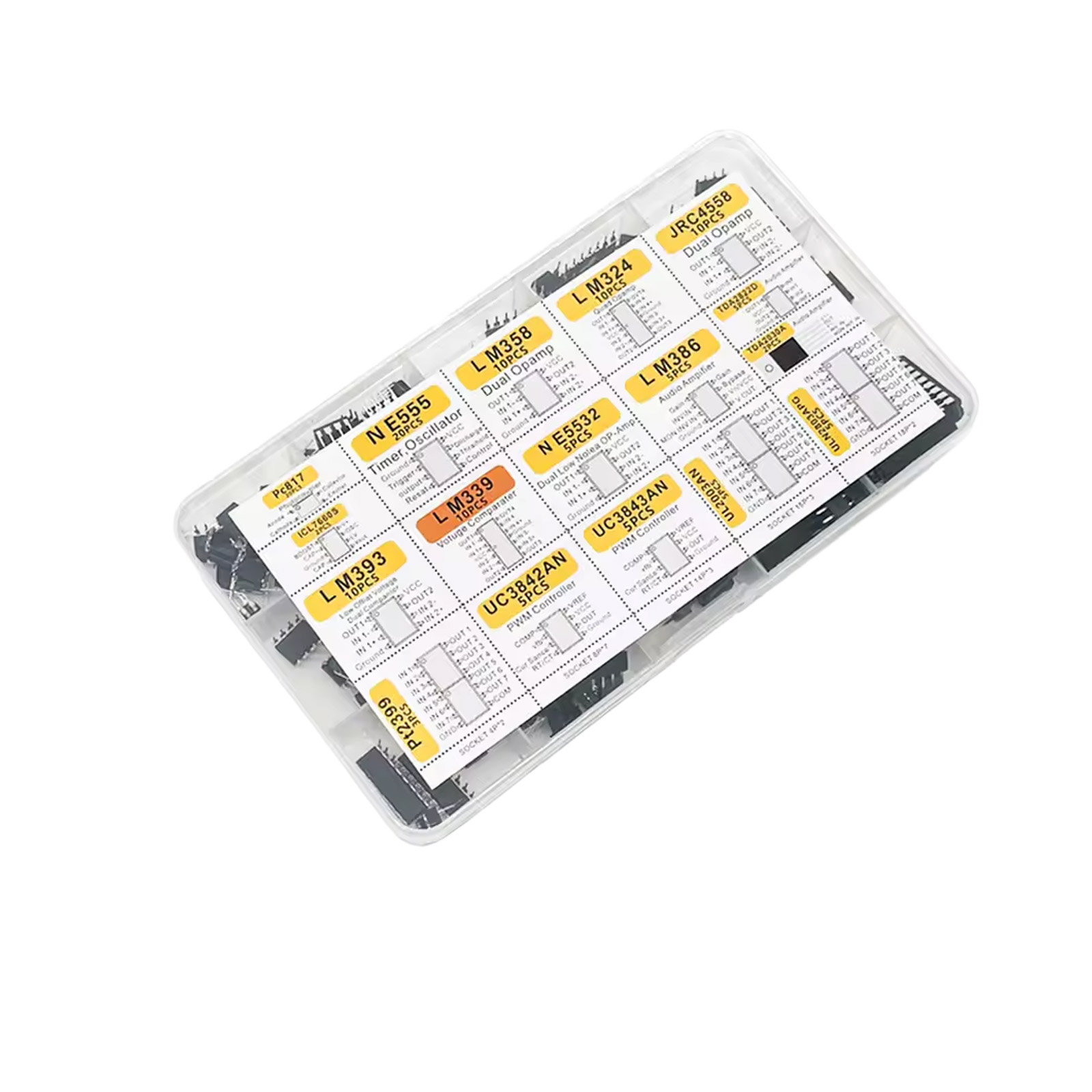 Kit de circuits intégrés DIP 150 pièces en boîte – Image 3