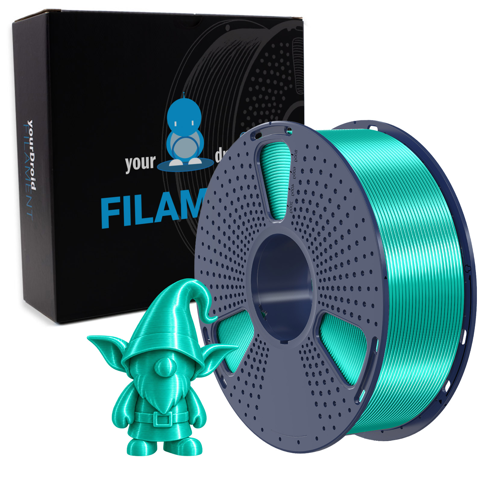 yourDroid BioSilk PLA PLUS Filament Vert 1.75mm 1kg