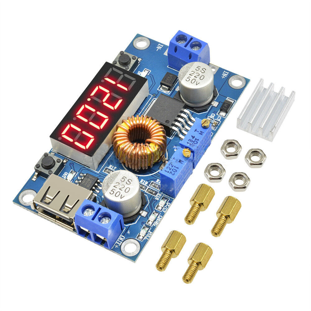 Convertisseur abaisseur de tension DC 5-36V vers 1,25-32V 5A avec affichage LED et port USB – Image 2