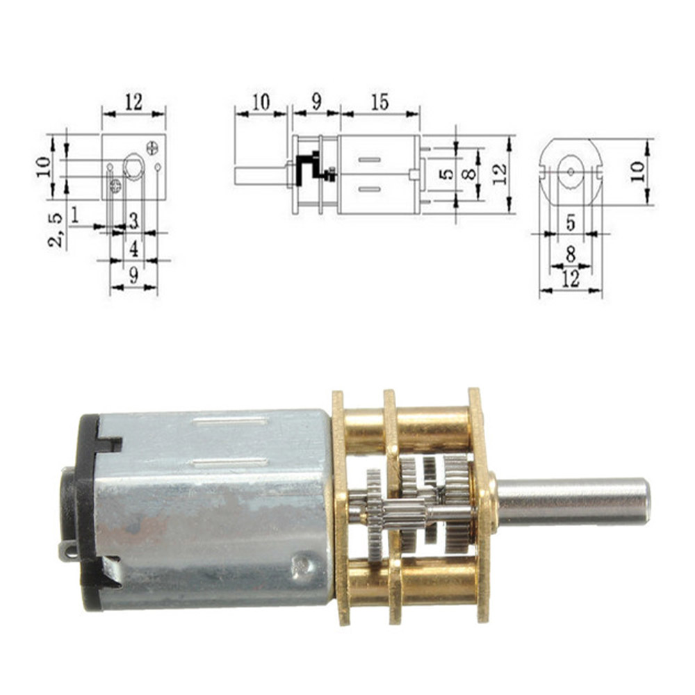 Moteur réducteur 6VDC 30 tr/min N20 12 mm – Image 4
