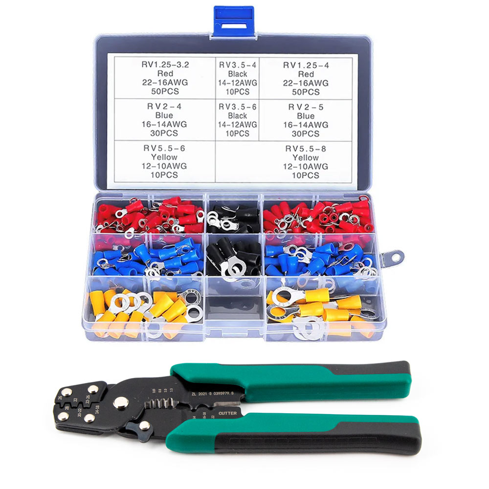 Kit de 200 cosses à sertir 0,5~6 mm² avec pince à sertir