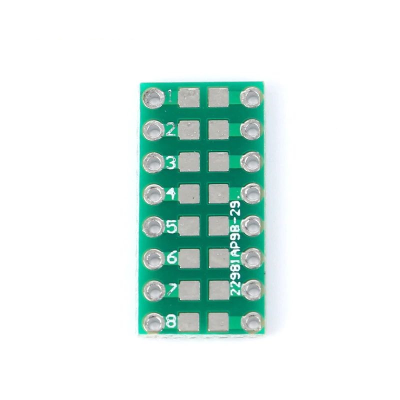 20 cartes adaptatrices CMS 0805 0603 0402 vers DIP 2,54 mm