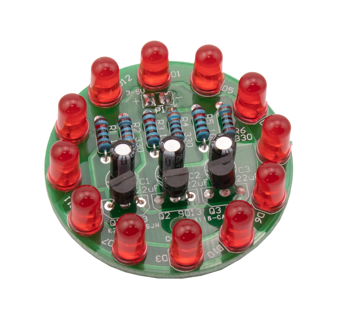 Kit chenillard LED à souder (Rouge)