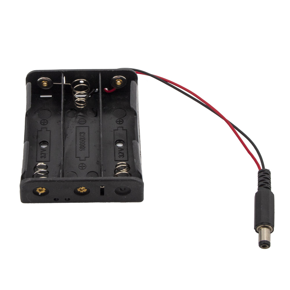 Boîtier de batterie pour 3x 18650 avec connecteur DC – Image 2