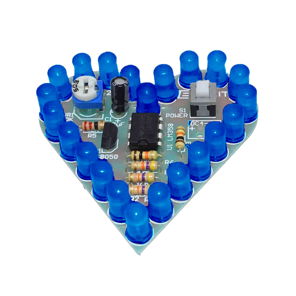Kit Cœur LED pulsant (bleu) – Image 4