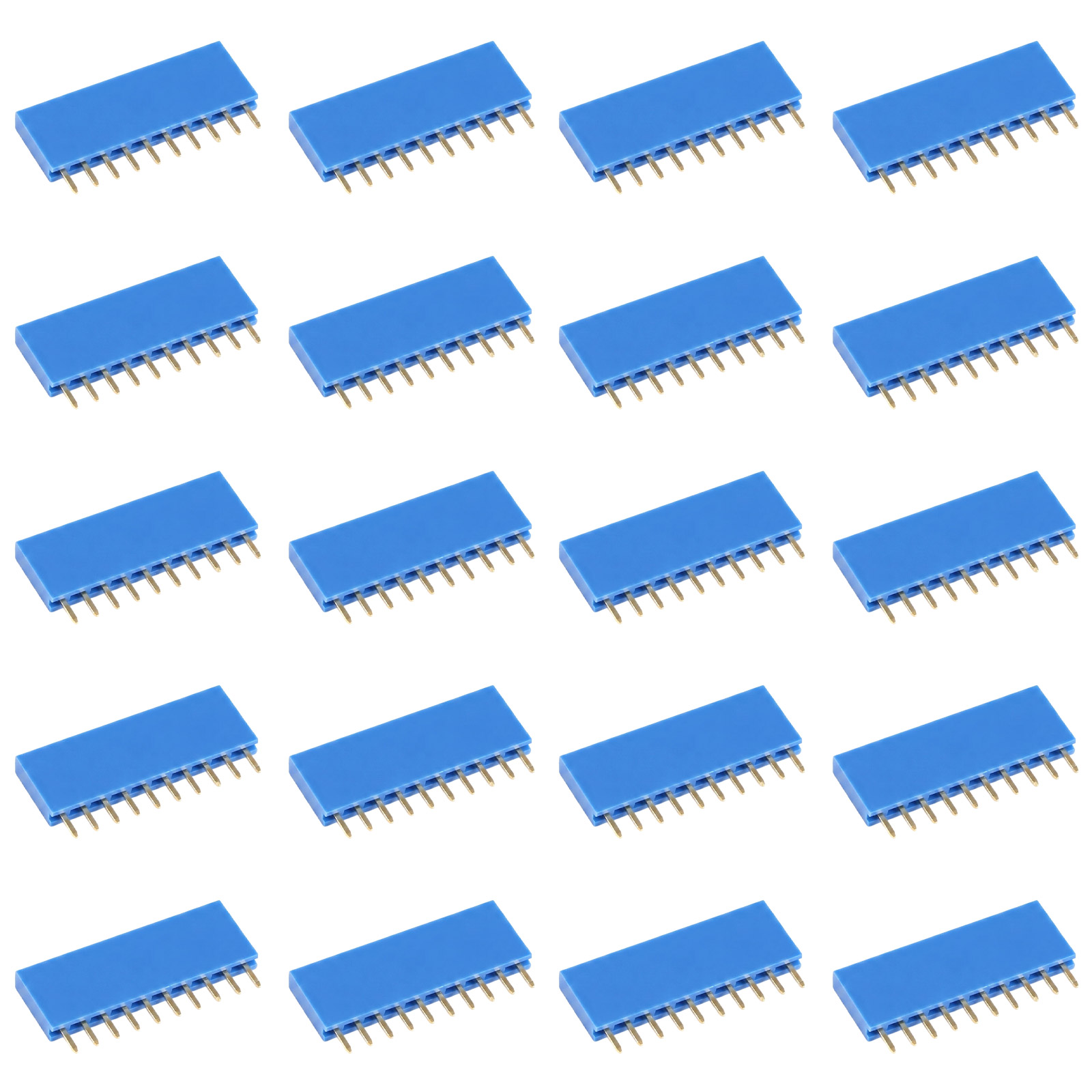 20x barrette femelle 10 broches 2,54 mm