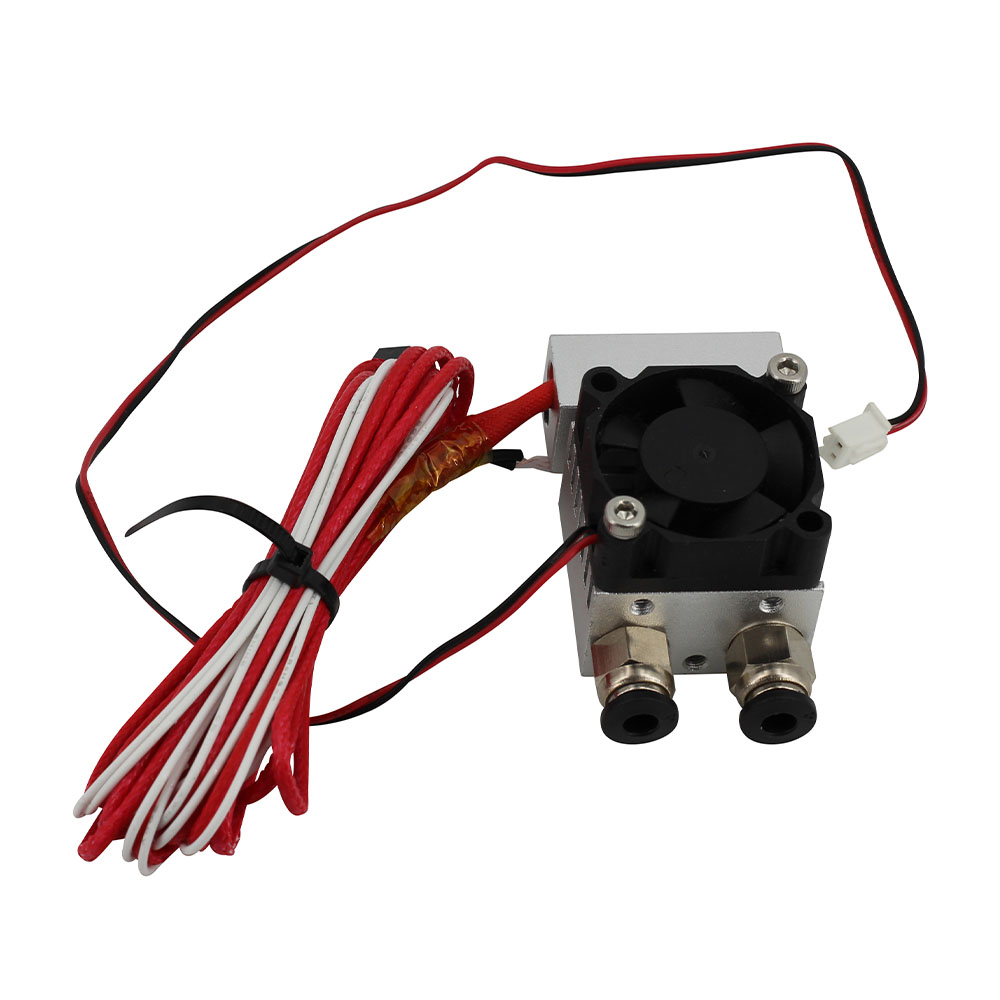 2 in 1 out Dual Extruder Hotend 24V 1.75mm – Image 2