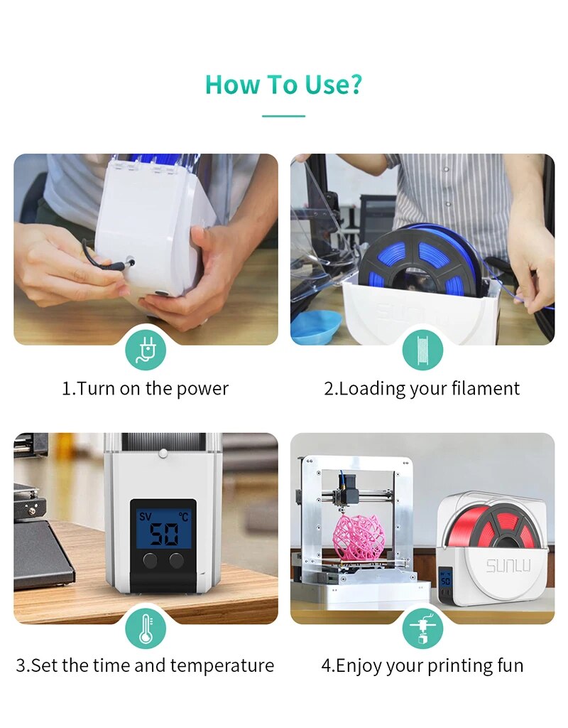 SunLu S1 Plus Sécheur de filament 48W – Image 7