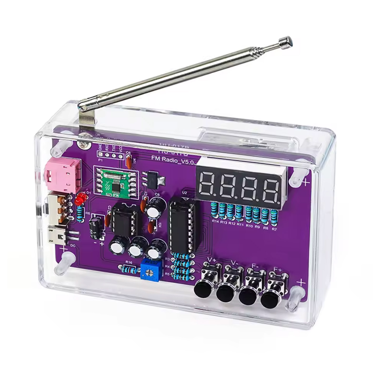 Kit radio FM à souder avec boîtier V4. 087-108 MHz