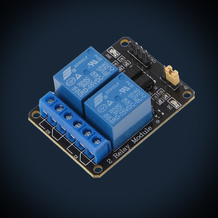 2 canaux relais 5V commandé par Arduino