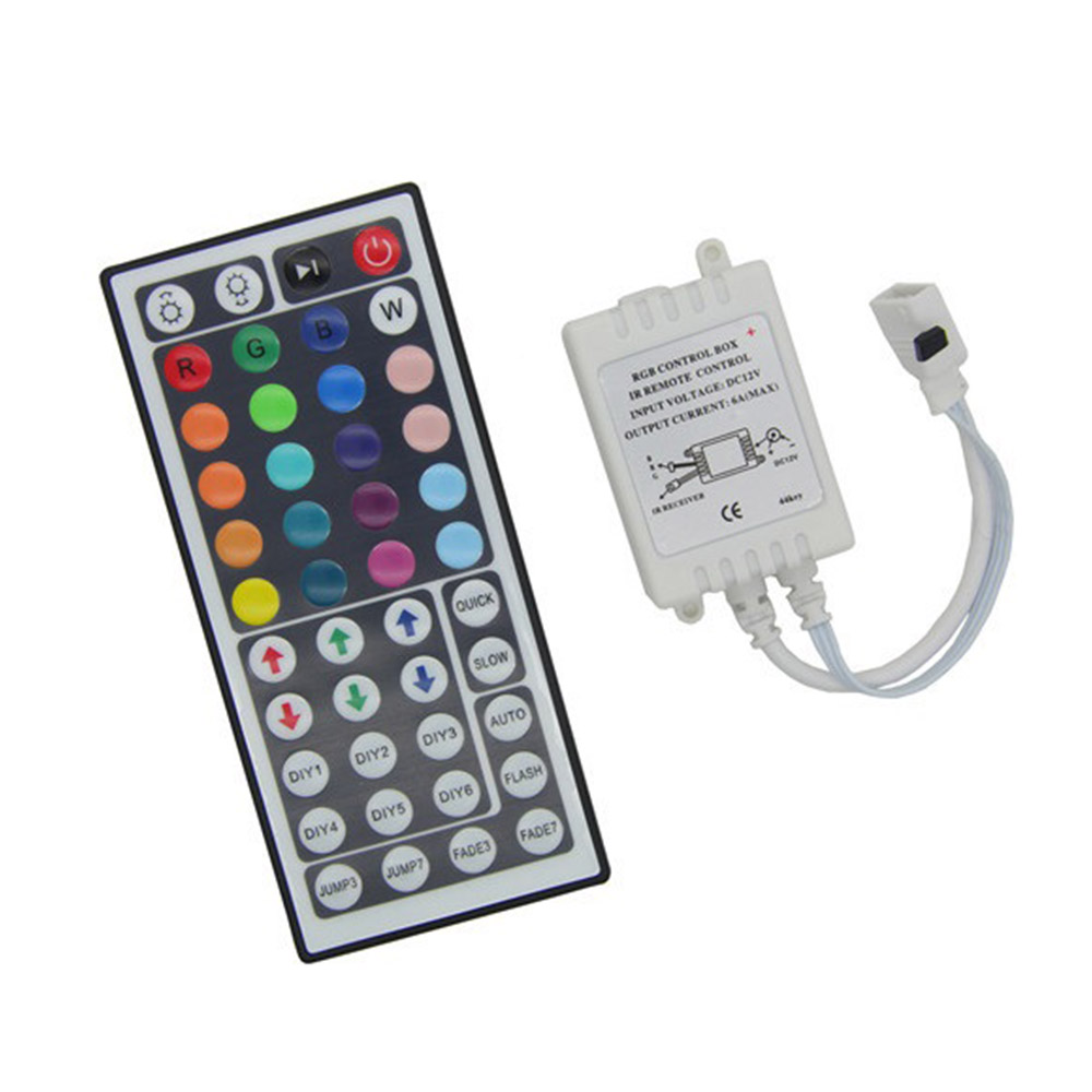 Boîtier de contrôle IR à 44 touches pour bandes LED RGB avec télécommande
