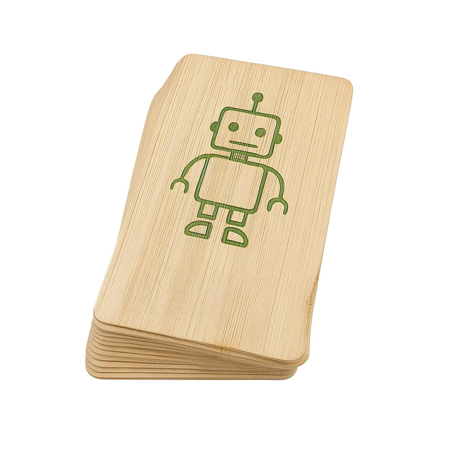 50x cartes de visite en bambou vierges 2 mm – cartes en bois vierges pour gravure et DIY – Image 2