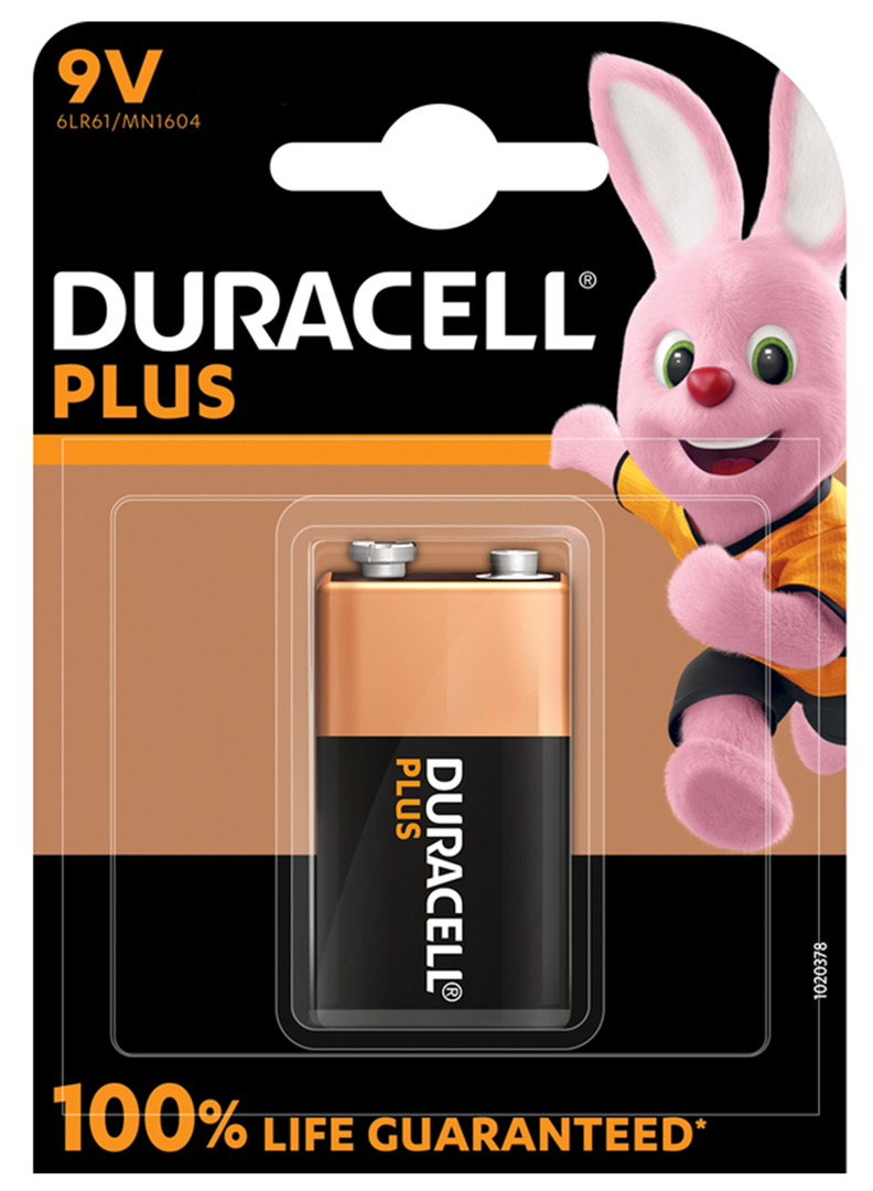 Duracell PLUS POWER pile 9V 6LR61 MN1604 - 1 pièce