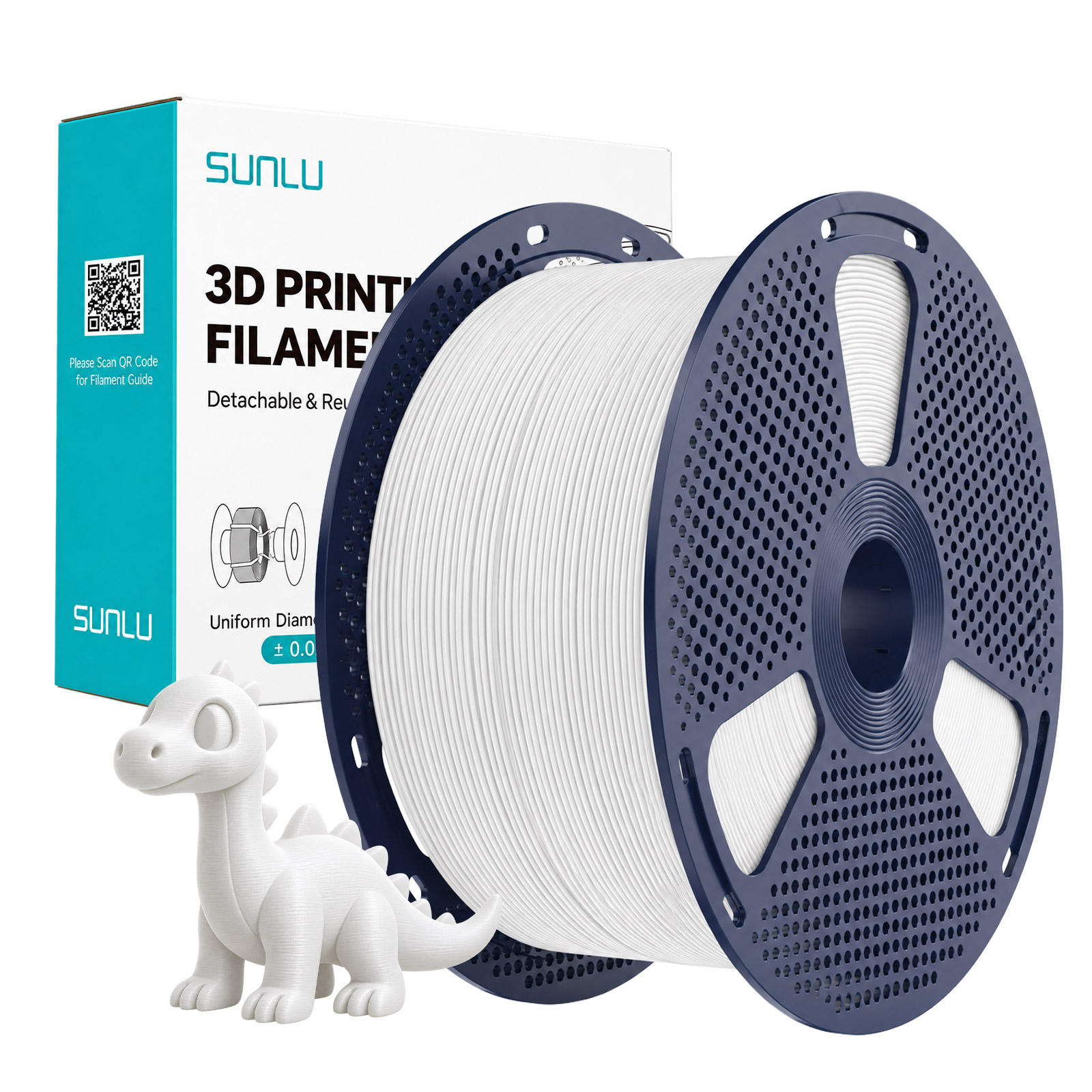 Filament PETG Sunlu Blanc 1,75 mm 5 kg