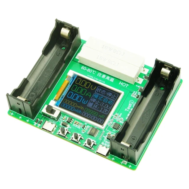 Testeur de capacité de batterie pour accumulateur lithium 18650 3,7-4,2V mAh mWh