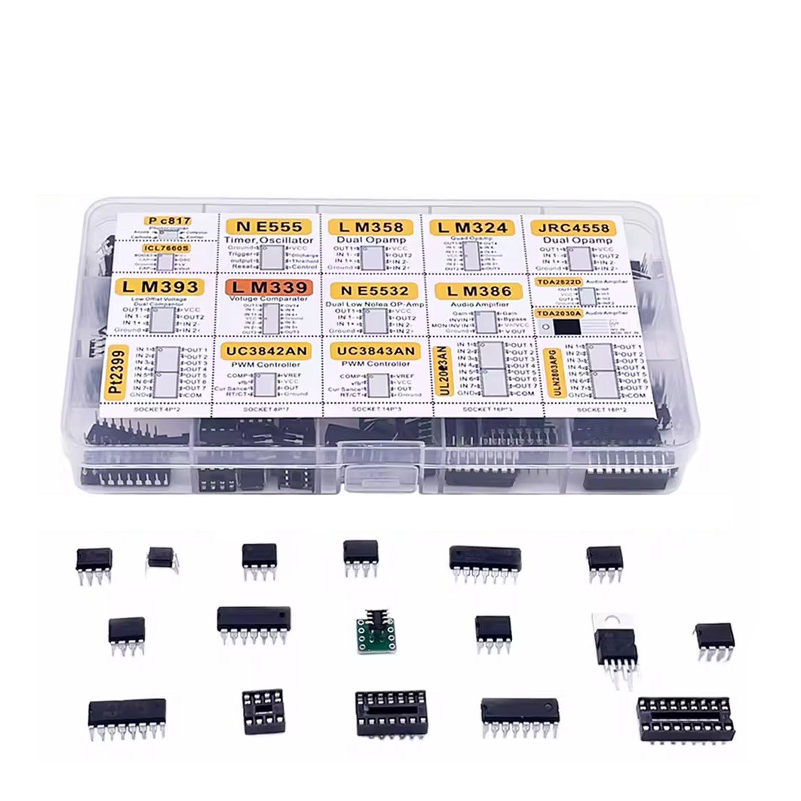 Kit de circuits intégrés DIP 150 pièces en boîte – Image 2