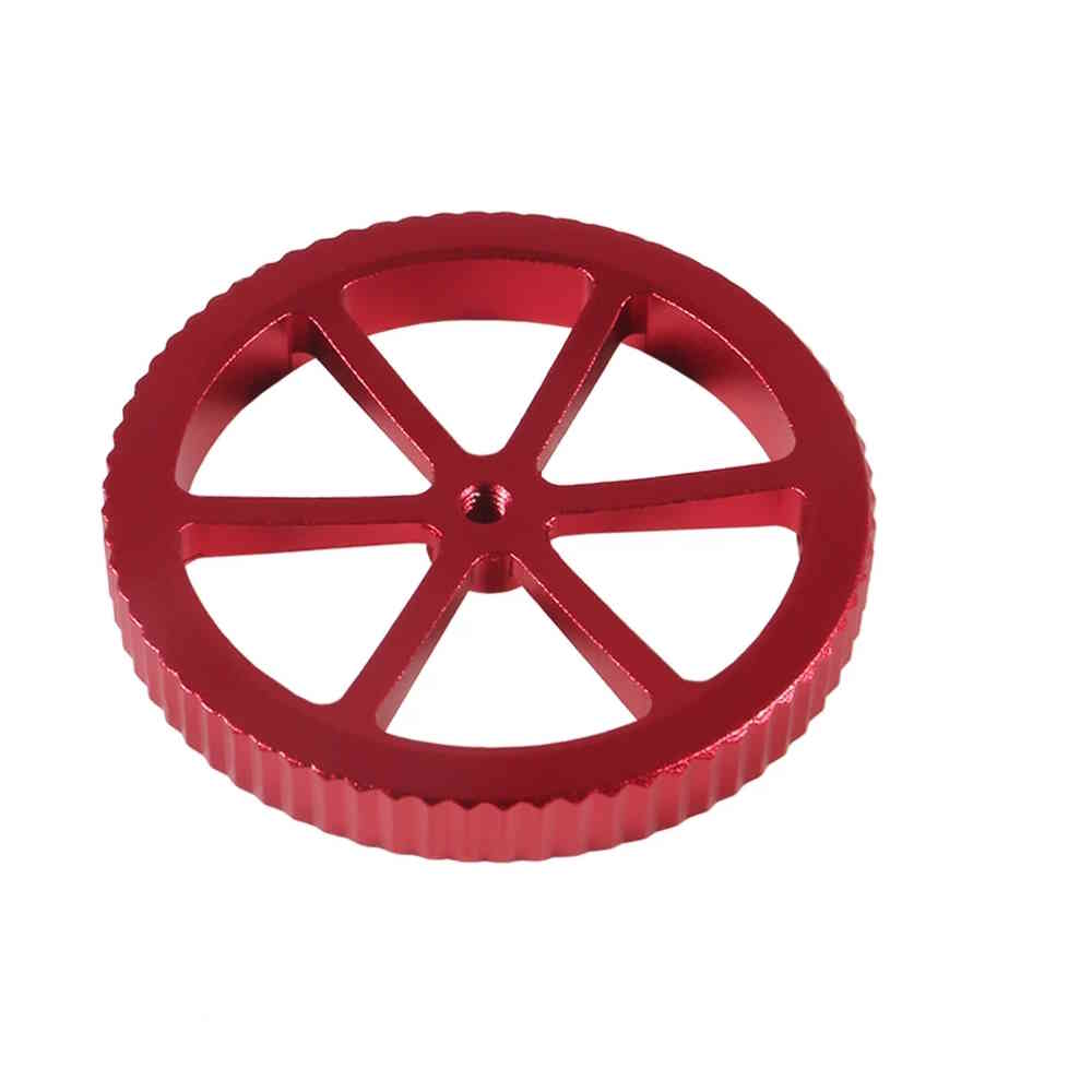 Écrou moleté de nivellement rouge aluminium