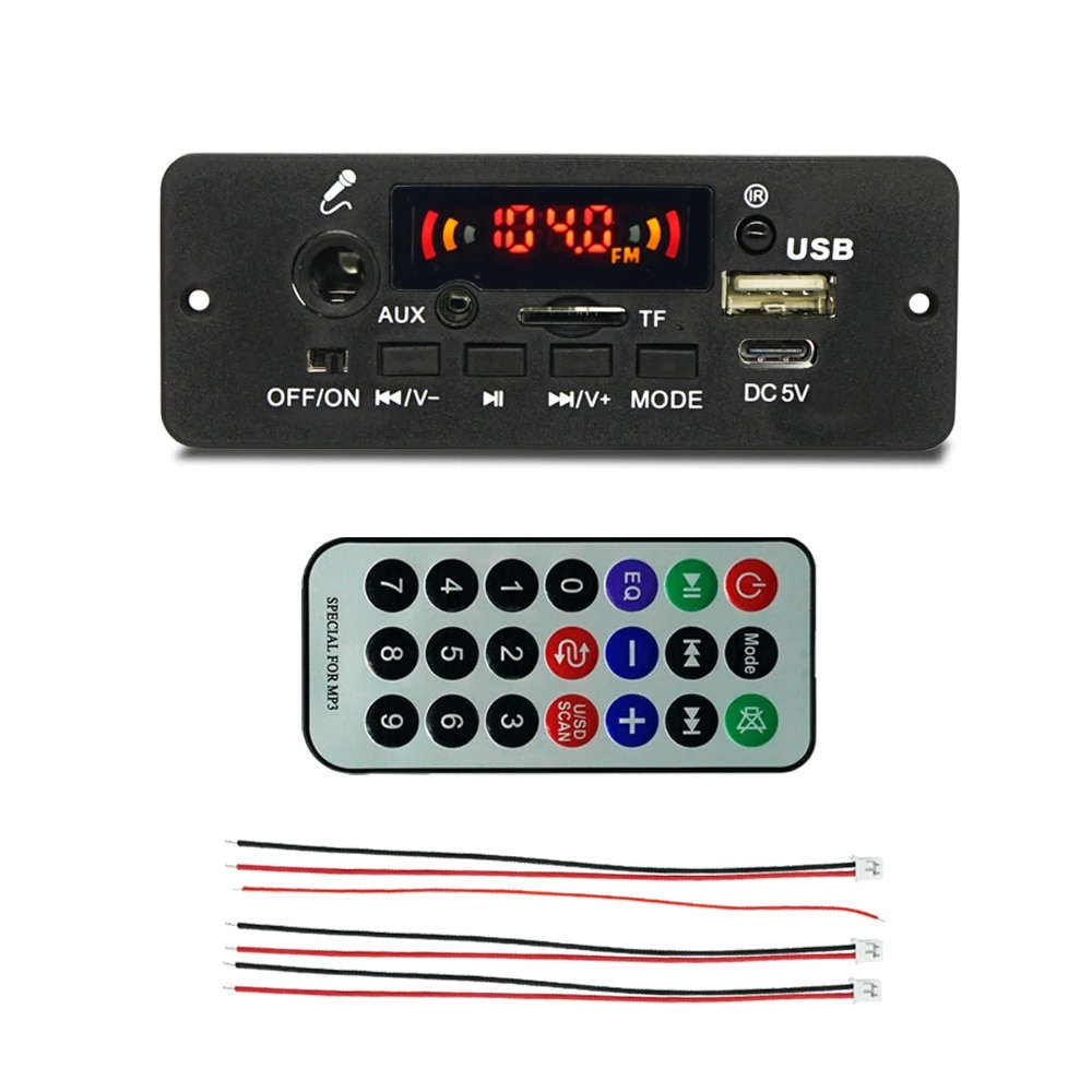 Amplificateur Bluetooth 2*5W 12V Décodeur MP3 Lecteur musical auto Radio FM – Image 3