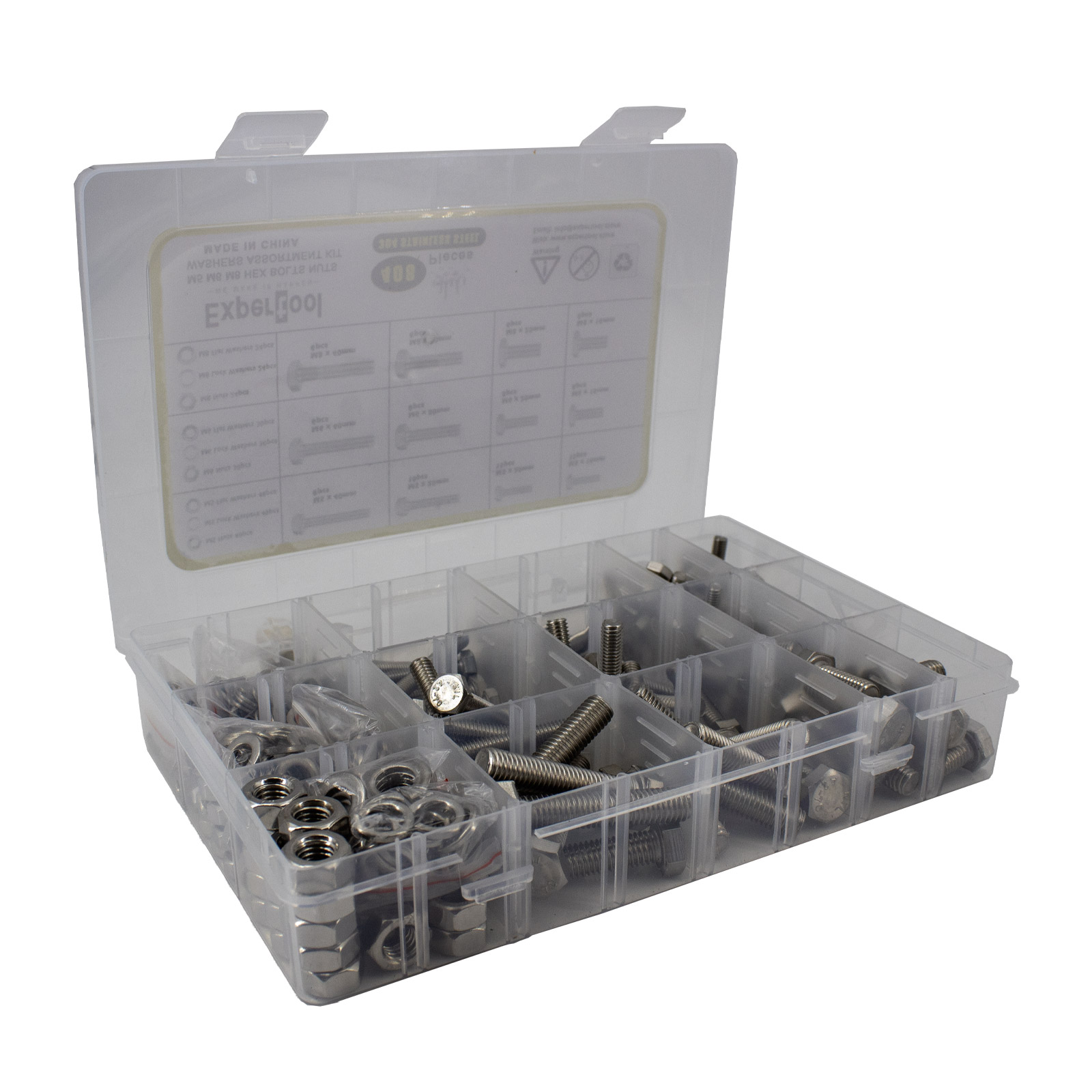 Assortiment de vis à tête hexagonale 408 pièces