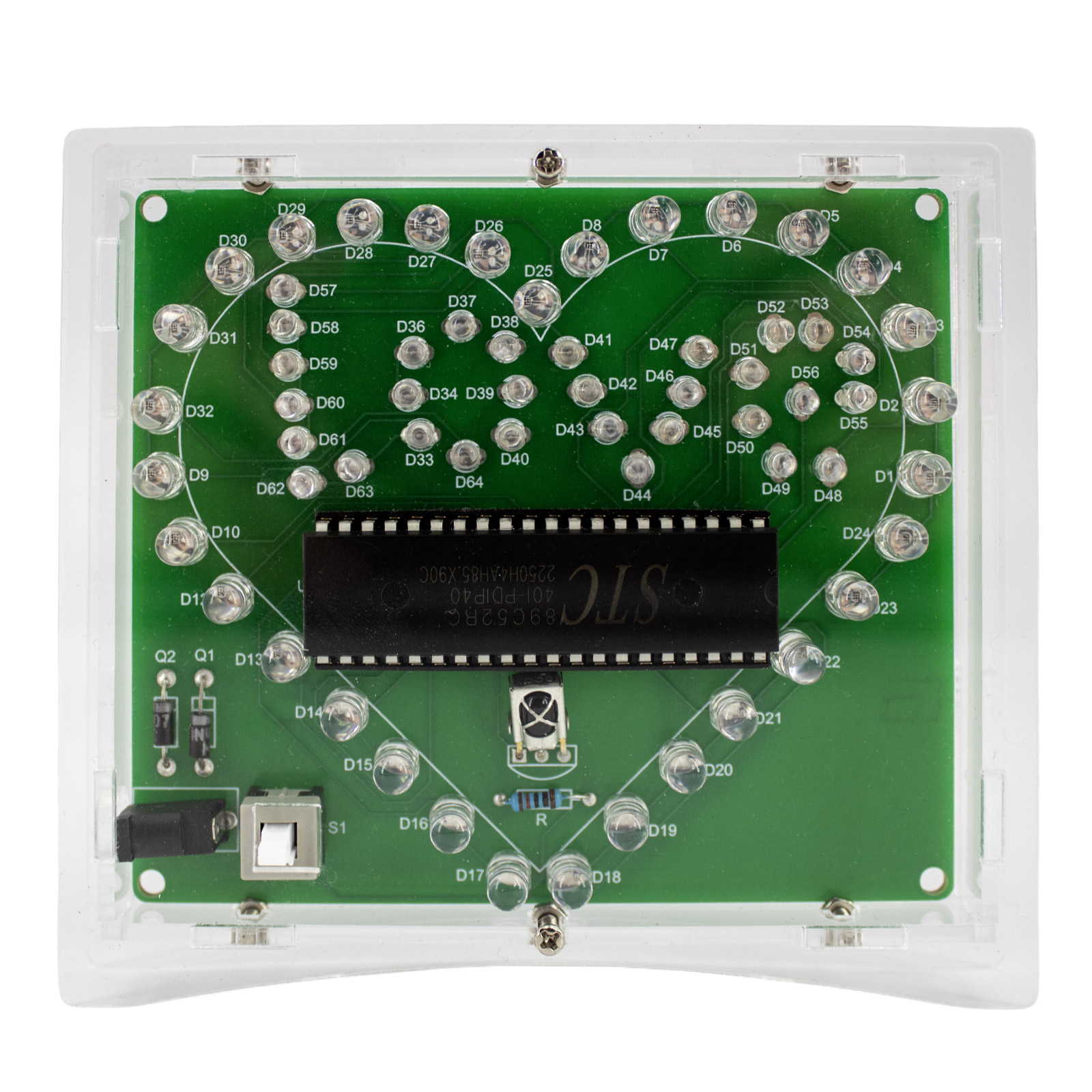 Kit Love LED Cœur à souder avec boîtier