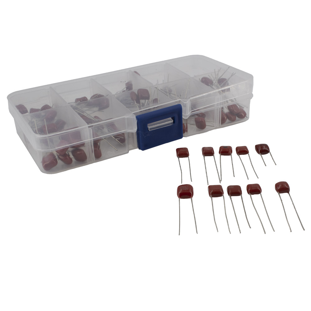 Kit de condensateurs film 100 pièces avec 10 valeurs 10nF~470nF