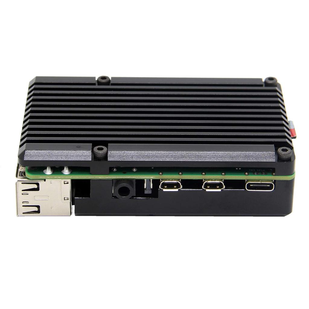 Boîtier Armor en aluminium (noir) pour Raspberry Pi 4B – Image 3