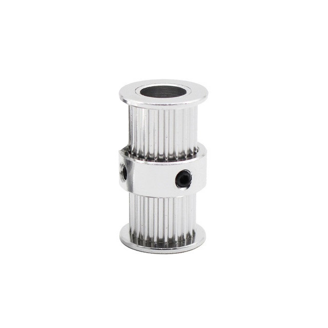 Poulie double GT2 20 dents alésage 8 mm pour courroie crantée 6 mm