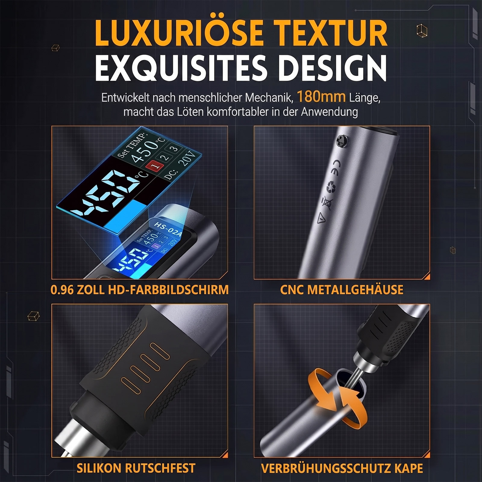 FNIRSI HS-02 Station de soudage intelligente avec écran OLED (HS-02A) – Image 5