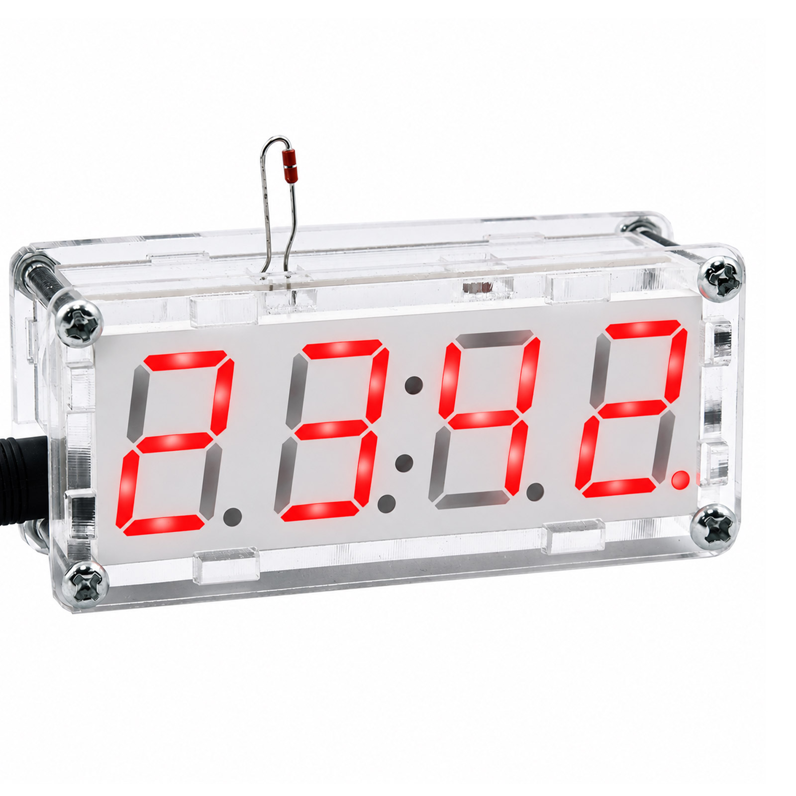 Kit horloge électronique avec affichage 4 bits rouge