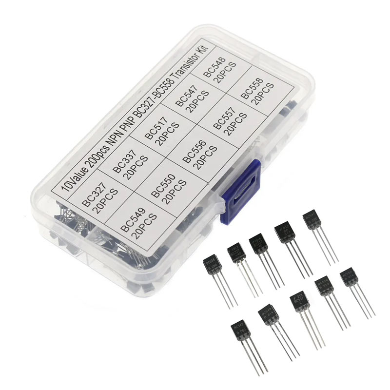 Kit de transistors TO-92 200 pièces à 10 valeurs