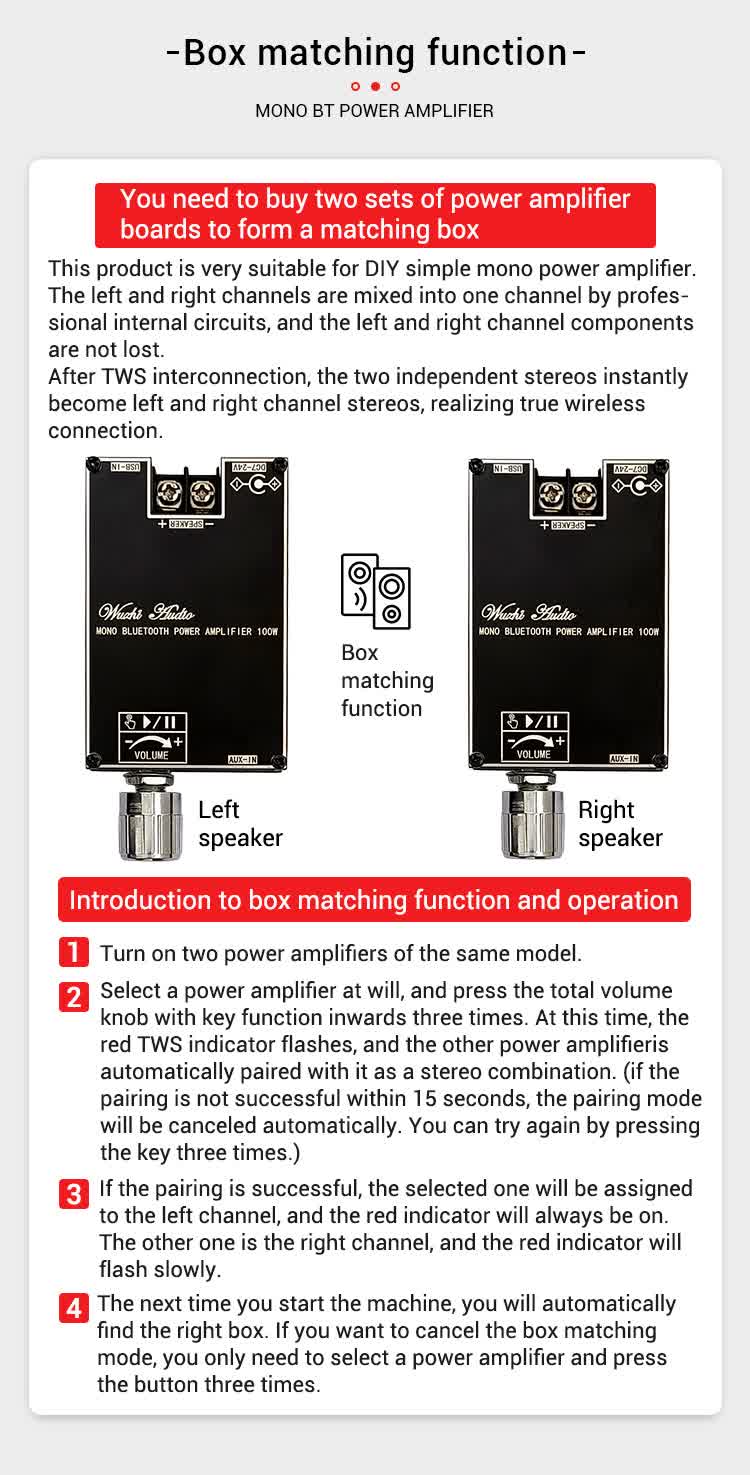 Module amplificateur audio mono Bluetooth 100W ZK-1001B – Image 5