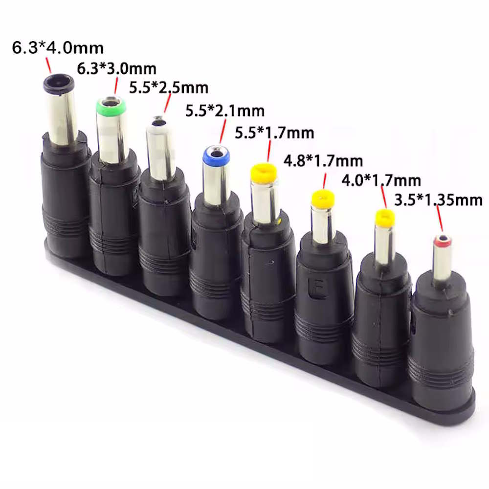 Kit d'adaptateurs DC 8x 5.5x2.1mm mâle vers femelle – Kit convertisseur de connecteurs d'alimentation – Image 2