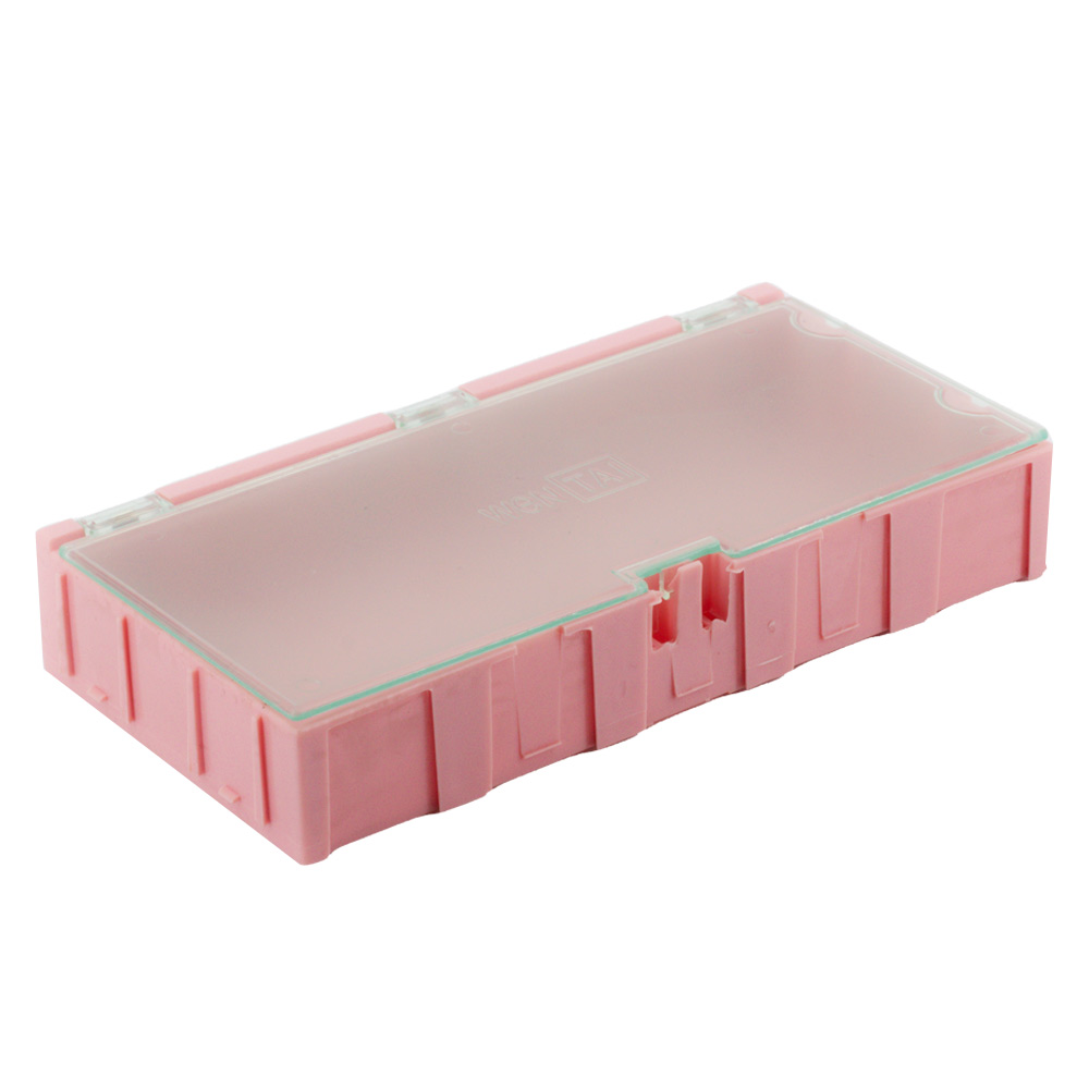 1x Boîte conteneur vide 4 pour composants CMS - rose