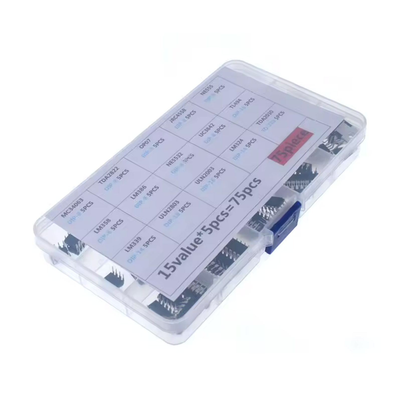 Kit DIY électronique assortiment de circuits intégrés DIP 75 pièces – Image 3
