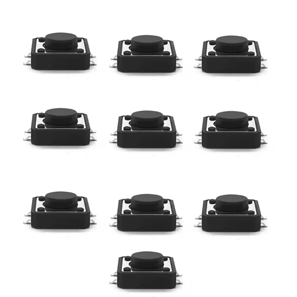 10x Boutons CMS 12×12×5 mm interrupteurs micro pour montage sur carte