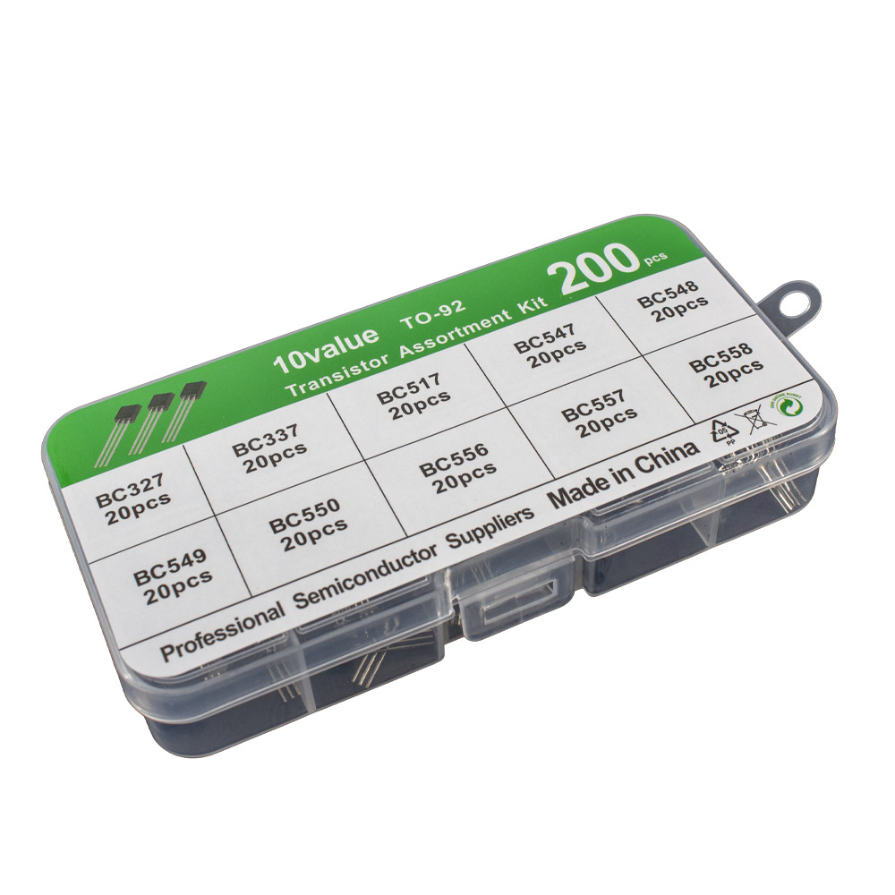 Kit de transistors 200 pièces 10 valeurs BC327-BC558