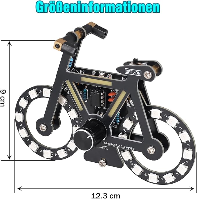 Kit vélo LED à souder avec 5 modes lumineux et potentiomètre rotatif – Image 5