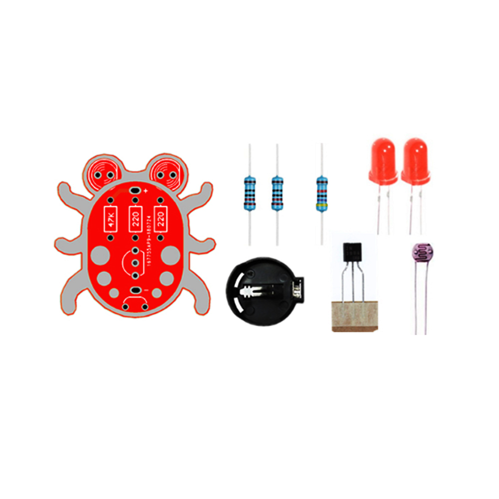 Kit scarabée avec yeux LED kit de soudure pour débutants (rouge) – Image 3