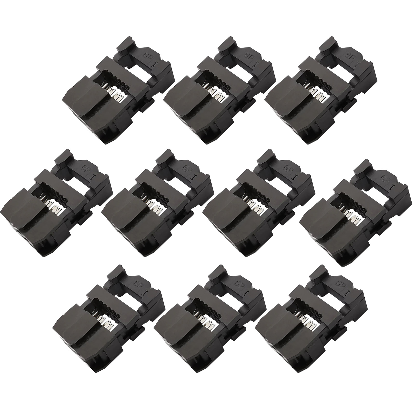 10 pièces connecteur IDC femelle 6 broches 2x3P 2,54 mm