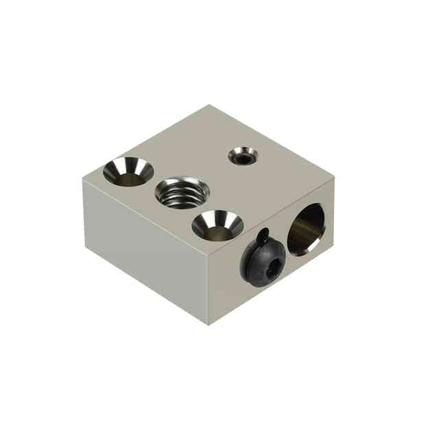 Bloc chauffant MK8 en cuivre nickelé 550°C