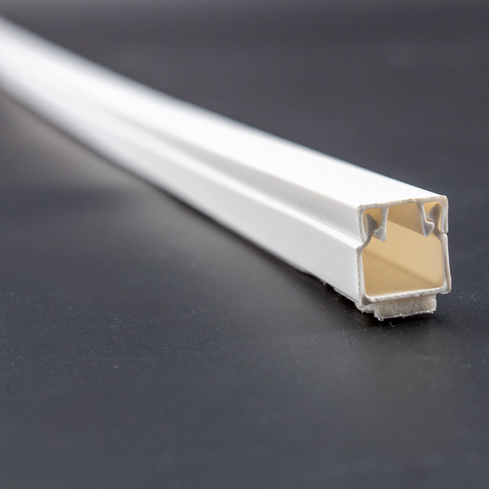 1m yourDroid gaine de câbles - 10x10 mm blanc - autocollante – Image 2