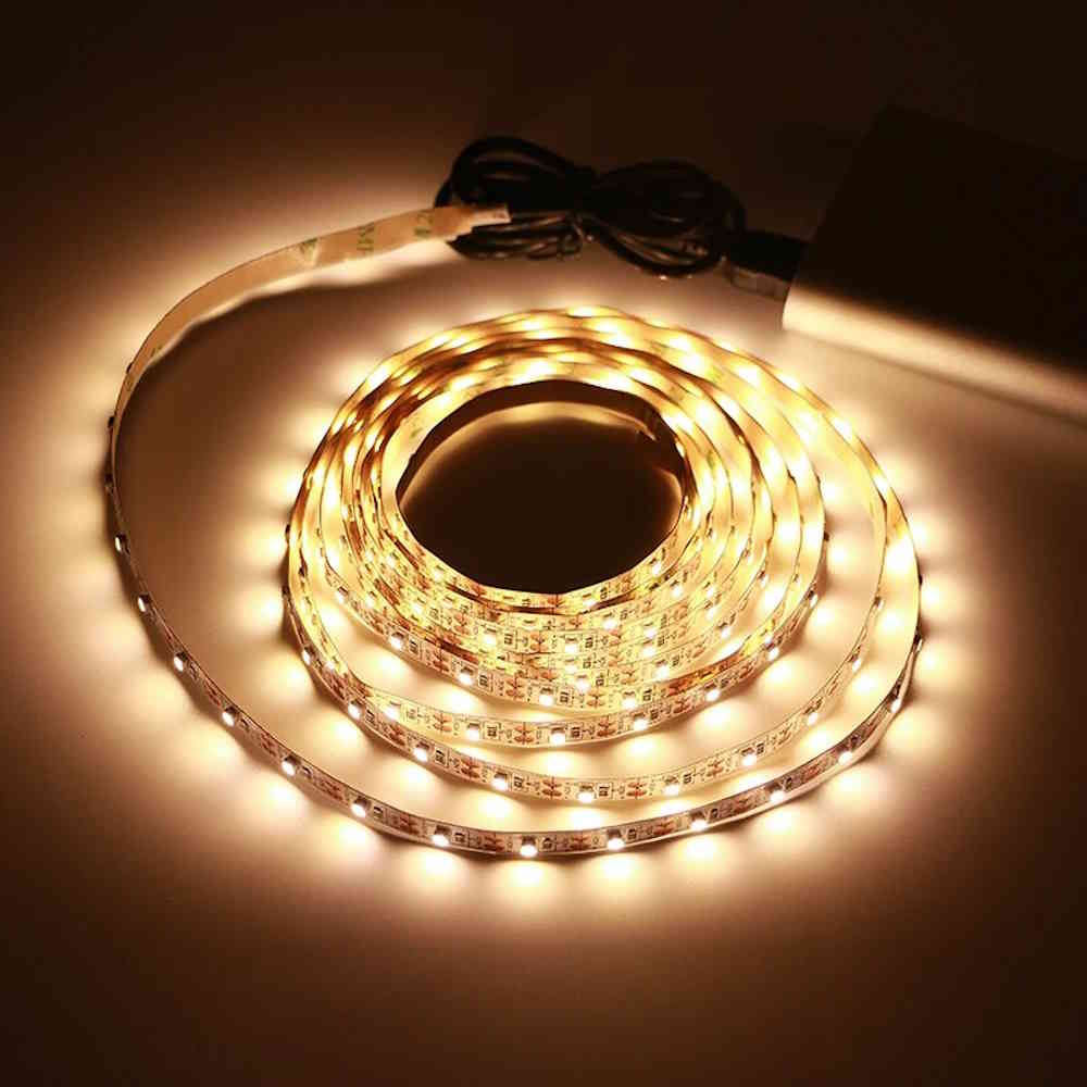Bande LED 5 m blanc chaud avec interrupteur 5V USB