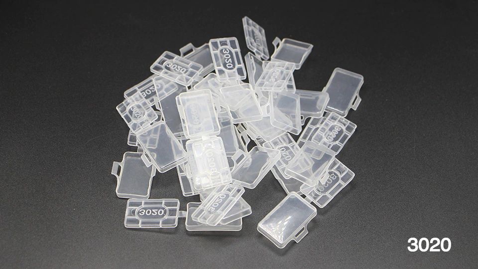 100 marqueurs de câbles transparents 30x20 mm