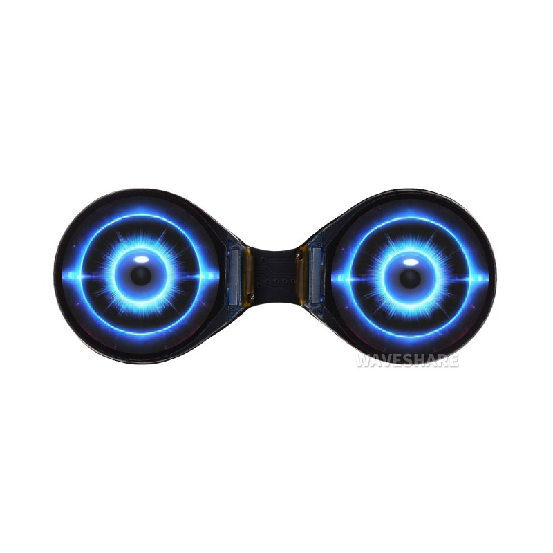 Waveshare 0.71" Dual Eye Display – 2× écrans IPS ronds avec 160×160 px, GC9D01, SPI – Image 5