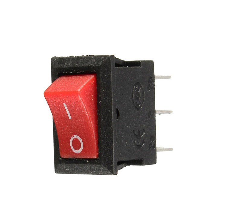 Interrupteur à bascule Rouge 250 V 3A