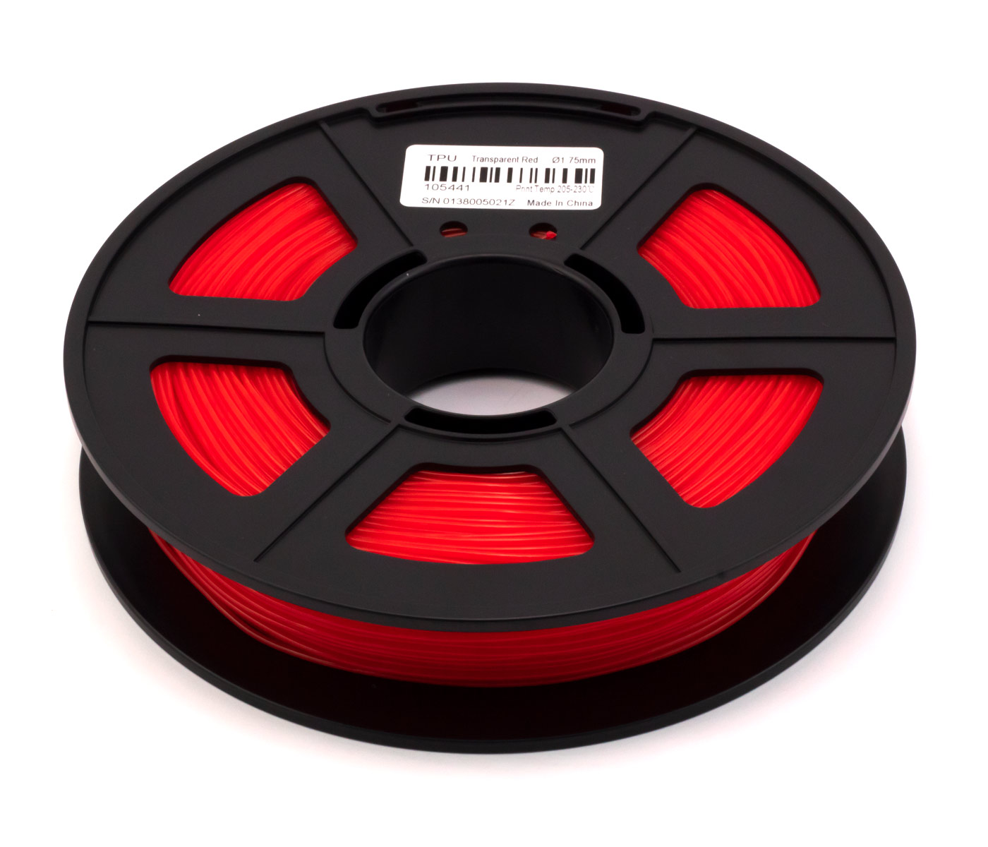 yourDroid Filament TPU Transparent Rouge 1.75mm 500g – Image 3