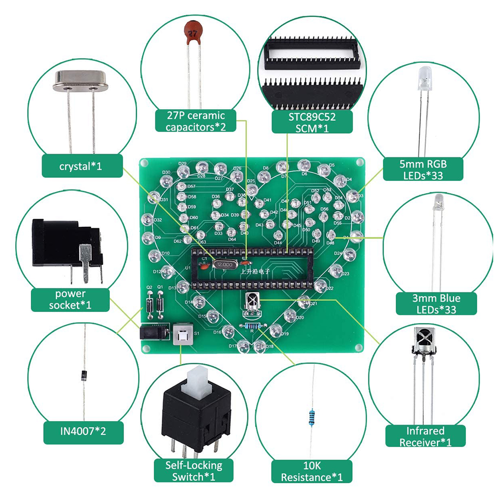 Kit Love LED-Cœur à souder – Image 6