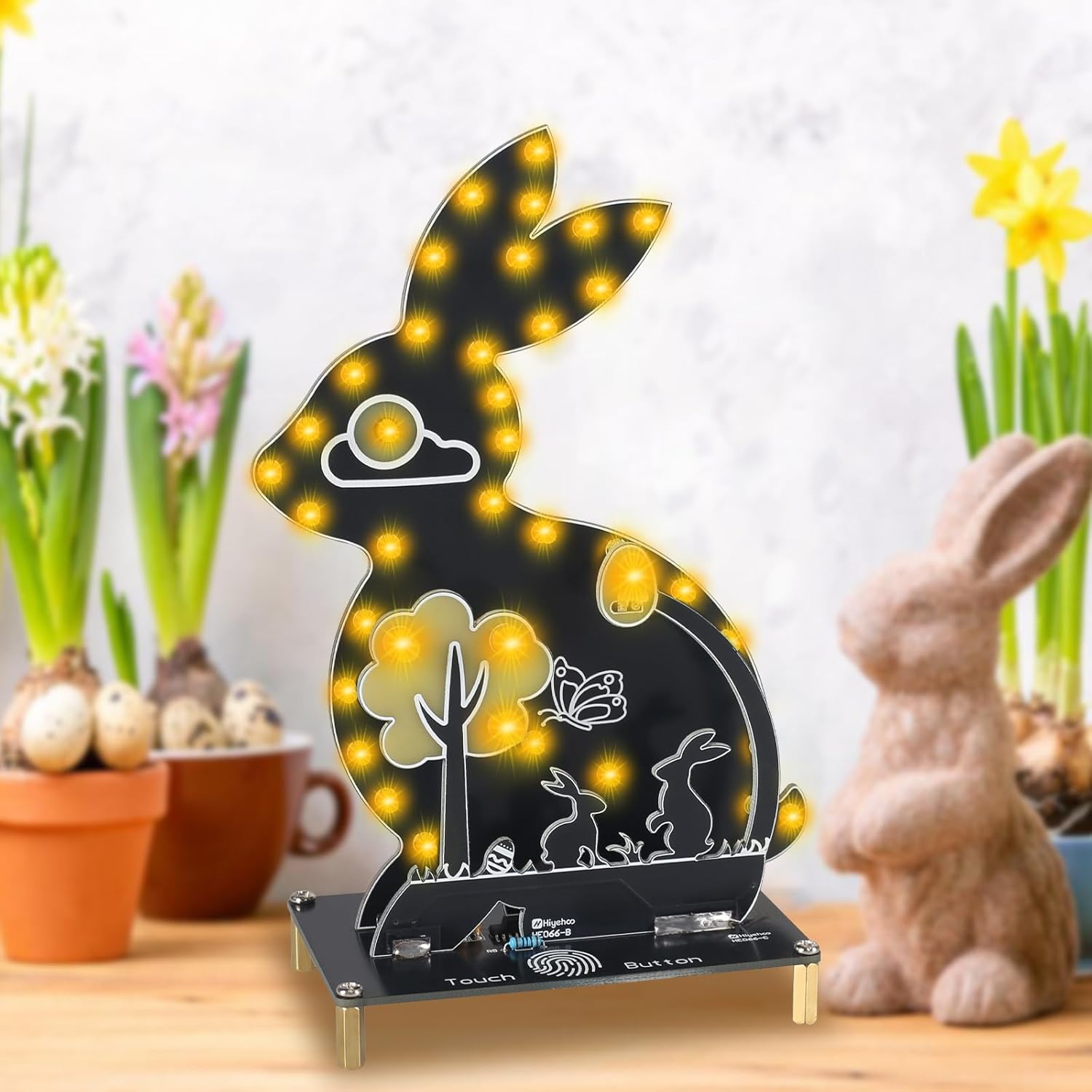 Kit lapin de Pâques veilleuse avec commande tactile à souder