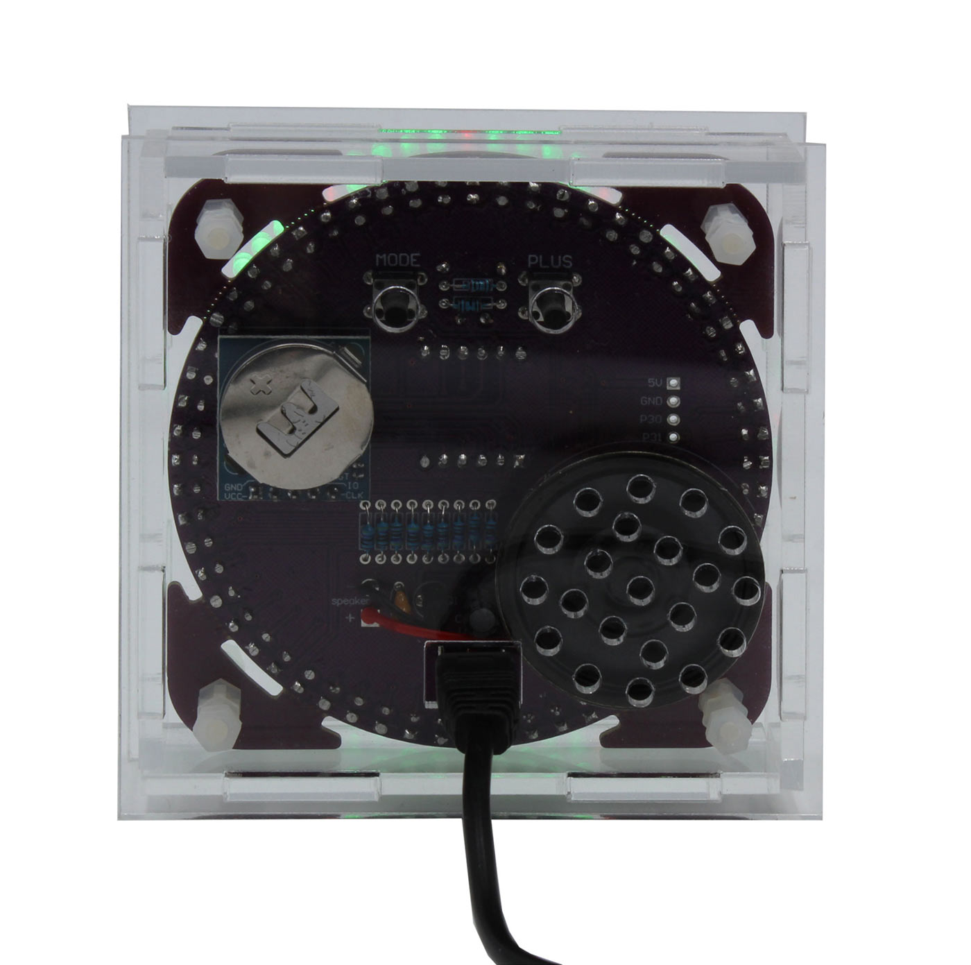 Kit horloge LED rotative DS1302 avec boîtier – Image 8
